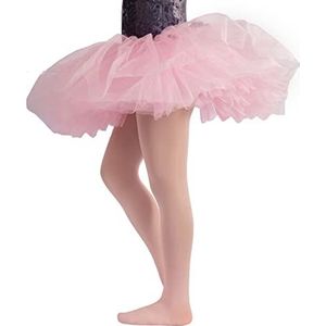 CALZITALY Balletpanty voor meisjes, professionele danspanty, huidskleur, zwart, wit, roze, 4-14 jaar, 40 denier, Made in Italy, roze, 4 Jaren