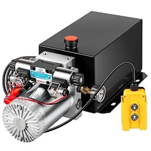 6 10 12 15 Quart Auto Jack Hydraulische Pomp Dubbelwerkend Power Unit Staal Olie Tank Dump Trailer Kraan vrachtwagen Auto Lift Motor(6 Quart)