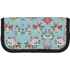 gopoo Rose Flowers. Leuke Canvas Potlood Pouch - Georganiseerde Opslag voor Reizen & Dagelijks Gebruik Etui, Make-up Pouch