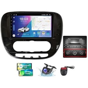 Voor Kia Soul 2 PS 2013-2019 Android 13 Carplay Autoradio, 9 inch Scherm Radio Wireless Android Auto Bluetooth 5.0 Handsfree 4G WiFi FM/RDS/DAB+ Radio HiFi Achteruitkijkcamera + DVR(C,NF-7)