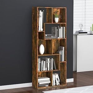 FSJIELW Home & Garden-Boekenkast Gerookt Eiken 67x24x161 cm Engineered Hout-Meubels Keuze