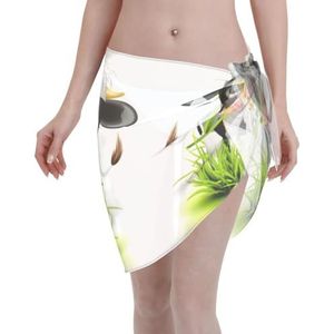 Leuke koeienprint elegante strandwrap, bikini cover-up, badmode jurk, voor vrouwen, perfect voor zwembad en resort zwart, Zwart, one size