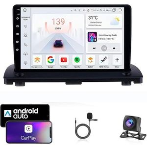 9 Inch Autoradio Compatibel voor Volvo XC90 2004-2014 met GPS Navigatie CarPlay Android Auto Acht-Core 4G Bluetooth WiFi MirrorLink Stuurwiel Afstandsbediening(T6 8 Core 4G+Wifi 8G+128G)