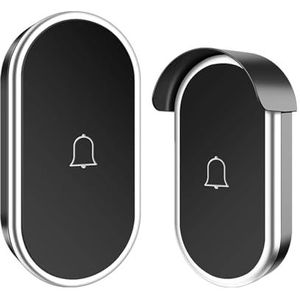 klok in machine Draadloze Deurbel, Waterdicht, Wordt Leverd Met Renhoes For De, Slimme Welkomstbel For Thuis voor Werknemers Zakelijk(Black,Silver)