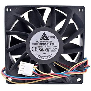 FFB0812SH 8CM 8025 12V 0.60A 4-wire PWM temperature control chassis cooling fan