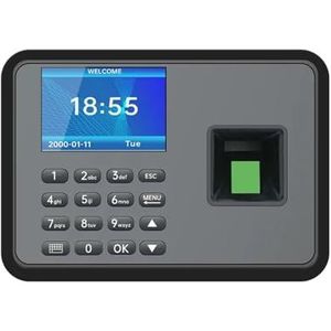 Aanwezigheidsmachine voor medewerkers Kantoor Intelligente wachtwoordregistratiemachine Biometrische vingerafdruk Werknemer inchecken Recorder DC 5V tijdregistratieklok voor kleine bedrijven en kantor