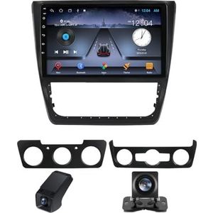 Autoradio geldt voor Skoda Yeti 5L 2009-2014,10 inch Touchscreen Navi met Wireless Carplay Android Auto 2 DIN Radio Android Bluetooth DSP+Achteruitrijcamera/Stuurwielbediening(C10)