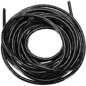 Kabelmouw, Spiraalvormige kabelbeschermer organizer 4-6 mm, geschikt for kabels van 4-50, meerkleurig, verpakking 5 m of 10(Black,10 meter)