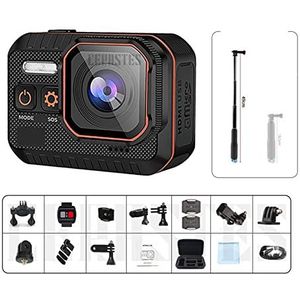 Actiecamera, Actie Camera 4K 60FPS Afstandsbediening 30m Waterdicht 170° Groothoek Actie Camera Dash Cam go Sport Camera Pro(No Card,Action Camera B)