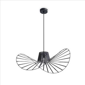 Paco Home LED Pendellamp Hanglamp Woonkamer Eetkamer Slaapkamer Pendelarmatuur Modern Design Stijlvol Alu E27, Kleur:Schwarz (Ø70cm), Lamptype__Kleur:Hanglamp - Zwart