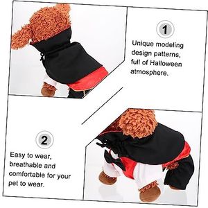 FOMIYES Zwarte Outfit 1 St Halloween Huisdier Kostuum Puppy-outfits Mini Hondenkleding Halloween Puppy Kostuum Halloween Outfits Kat Kerstman Cape Puppy Kostuum Cape Vuller Parelmoer Rood