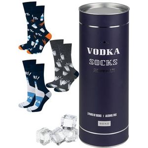 soxo Whisky Sokken Heren Cadeau Voor Mannen Happy Socks Men Kleurrijke Katoenen Herensokken 40-45 Vodka 3 Paar