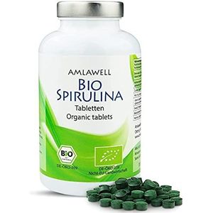 Amlawell Bio Spirulina Tabletten - Veganistisch - zonder lactose en gluten - van Duitse makelij - verkrijgbaar in 250 g verpakking - DE-ÖKO-042