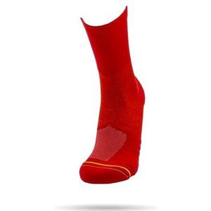 ROLLO SOCKS Team 5.0 – hardloopsokken met gerichte compressie, hardlopen, enkelgewricht ondersteunend, bandage enkelgewricht, sportsokken, geschikt voor elke sport, 1 stuk - All Red, 44-46