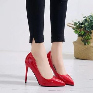 Hoge Hakken Pompen Vrouw Schoenen Groen Naakt Rood Blauw Vrouwen Hakken Schoenen Party Kantoor Bruiloft Schoenen Dames, Rood, 39 EU