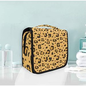 Opknoping opvouwbare toilettas Afrikaanse Cheetah Luipaard Print Make-up Reizen Organizer Tassen Case voor Vrouwen Meisjes Badkamer