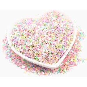 3D Confetti Pailletten Bloem Schelp Sneeuwvlok Platte Ronde Ster Pailletten Vlok Pailetten Glitter Voor DIY Nail Art Bruiloft Accessoires-4st4m ster-10g