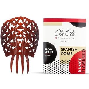 Ole Ole Flamenco Kam voor Haar Concha Bruin Flamenco Danser Spaanse Kammen Peineta Flamenco Marron Sier Haarspelden
