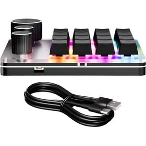 HIOPOIUYT Corded Macro Programmeerbaar Toetsenbord USB C 16-Key 3 Knoppen Hotswap Mechanisch Ontwerp Voor Gaming En Kantoortoepassing