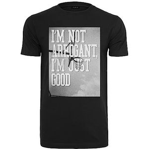 Mister Tee Heren T-shirt I'm Not Arrogant I'm Just Good Tee, print T-shirt voor mannen, grafisch T-shirt, streetwear, zwart, 4XL