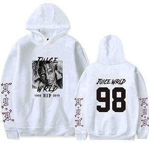 Nest Home Juice Wrld Sweatshirt Unisex Casual Hoodies, Hip Hop Hoodie voor Mannen Vrouwen, wit- 1, XXS