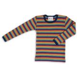 Engel Natuur Kinderonderhemd met lange mouwen, 70% kbT-merinowol, 30% zijde, GOTS-gecertificeerd, Made in Germany (92, multicolour), Meerkleurig, 92