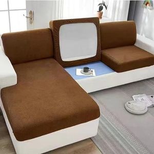 SYT-MD Sofa Kussenhoezen, Hoge Stretch Sofa Seat Kussenovertrekken, Bank Kussenhoes Universeel Voor 1/2/3 Zits Sofa Meubelbeschermer Antislip Met Elastische Bodem (Color : H, Size : Enlarged 3-Seater)