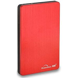 Blueendless Externe Harde Schijf, 6,35 cm (2,5 inch), USB 3.0, Draagbaar, Compatibel met PC, Mac, Laptop (Rood, 250, GB)