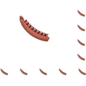 10 set Grote Bananenclips Hars Hoofddeksels Antislip Matte Lichtgewicht Paardenstaart Houder Clip met Lente Dikke Haar Klauw voor Meisjes Oranje