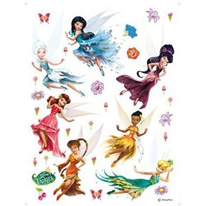 Disney Fairies Tinker Bell, Silvermist, Vidia, Iridessa, Rosetta, Fawn, Periwinkle Poster-Sticker Wall-Tattoo 85x65 cm