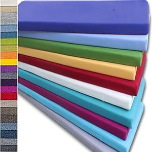 Buitenkussen, op maat gemaakt, wasbaar, kussen met antislip onderkant, meerdere kleuren, zachte zitkussen voor eetkamerstoelen, tuinmeubelen (grijs-70 x 70 x 3 cm)
