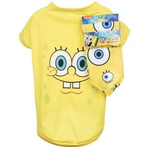 Nickelodeon SpongeBob SquarePants Geel Shirt voor honden en Bandana Combo- Size Large | Zachte en comfortabele SpongeBob kleding voor honden - Lichtgewicht T-shirt en hond Bandana