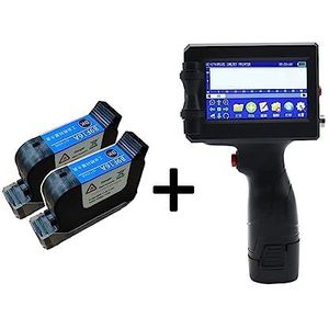 Handheld inkjetprinter, Intelligente hand-held inkjetprinter Meertalig schakelende inktcartridge codeert niet 12,7 mm karton plastic(Two ink cartridges)