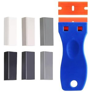 TOATELU 6 stuks wax reparatieset: meubelreparatie was met spatel en schraper, harde was tegels, laminaat, parket, tegels, eiken, houtwas voor krassen, schade, gatreparatie, repareren