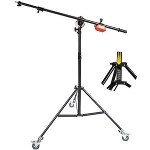 Foto Studio Heavy Duty Boom Light Stand met Boom Arm, Lente Gewatteerde Boom Arm Statief Wielen met Staal Contragewicht voor Fotografie Video Reflector Softbox Flash Strobe