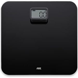 ADE Digitale personenweegschaal zonder batterij met dynamo | milieuvriendelijk | tot 150 kg | zwart