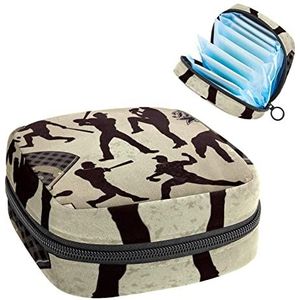 Maandverband Opbergtas, Periode Kit Bag voor School, Menstruatie Cup Pouch, Maandverband Pads Organizer Bag, Baseball Player