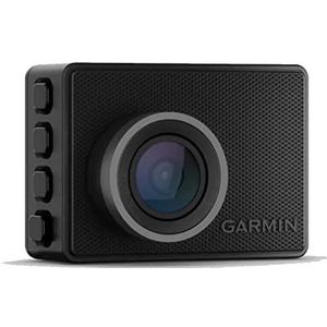 Garmin Dash Cam 47, 1080p en 140 graden FOV, bewaak uw voertuig terwijl u weg bent met nieuwe aangesloten functies, spraakbediening, compact en discreet, inclusief geheugenkaart