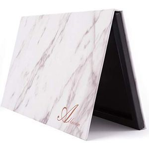 Allwon Magnetisch palet marmer leeg make-up palet met spiegel voor oogschaduw lippenstift rood poeder