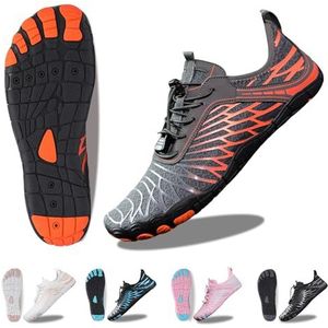 Schoenen voor dames heren, nieuw schoeisel, antislip waterschoenen, ademend antislip schoeisel brede teen, Oranje 8305, 45.5 EU