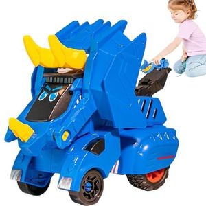 Generic Dinosaurus katapult speelgoedauto, transformerende dinosaurus auto - Dinosaurus wrijvingskrachtvoertuig speelgoed | Wrijvingskrachtvoertuig Speelgoed Transform Dino Robot Trekauto's Speelgoed