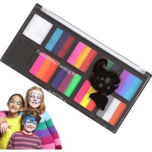 Schmink Make-up | 10-kleuren wateroplosbare schminkmake-up,Verven voor zombie, vampier, skeletmake-up voor Halloween-verjaardagsshows Xiebro