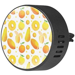 BestIdeas 2 STKS Vent Clips Auto Luchtverfrisser met Fruit Banaan Oranje Papaya Citroen, Aromatherapie Essentiële Olie Diffuser