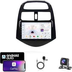 Android 13 Dubbel Din Auto Stereo Touchscreen Auto Stereo Voor CHEVROLET Spark Beat 2010-2014 Met Bluetooth GPS Navigatie WiFi FM Radio USB/SWC/Plug en Play Ondersteuning Carplay&Android Auto(8 Core 4