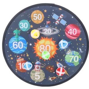 Dartbord voor kinderen, astrale dartbord, binnen en buiten, feest, carnavalsspellen met zelfklevende bal voor binnen en buiten