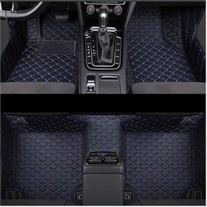 Automattenset Automatten Volledige Set Voor Mercedes Voor Benz Voor EQA 2021-2023 Anti-vuil Pads Waterdichte Vloermatten Auto Vloermatten Interieur Automatten Set (Color : Zwart blauw)