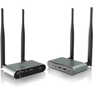 4K 30Hz Draadloze Extenderkit Loop Out & IR-afstandsbediening For Projectie Op Het Startscherm Bereik Van 300 Meter Plug & Play Uitgebreide Dekking