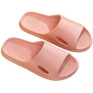 Slippers, Ademende zachte huissandalen for dames, lichtgewicht binnen-/buitensandalen,voor dames en heren(Pink,41 EU)
