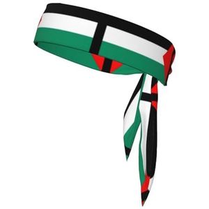 Palestina Vlag Print Tie Zweetband Hoofdband Mannen, Ninja Hoofdbanden, Sport Hoofd Tie, Mens Atletische Hoofdband Haar