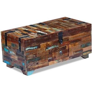 Prolenta Premium - Salontafel kist van gerecycled massief hout, 80 x 40 x 35 cm
